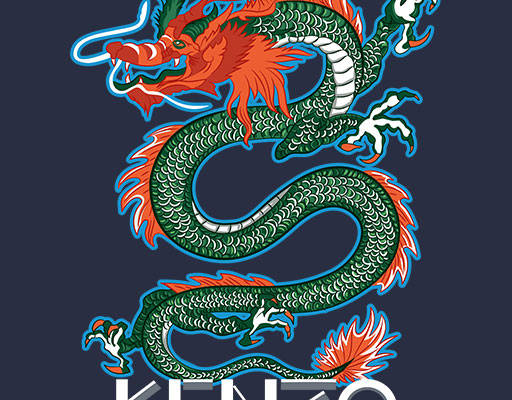 卡通龙矢量手绘卡通动物手绘龙图案kenzo龙青龙