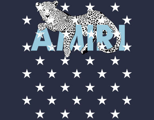 卡通豹子矢量手绘卡通动物五角星矢量