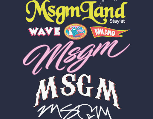 简约文字矢量卡通英文字母矢量徽章矢量msgm文字