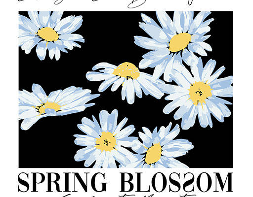 卡通花朵矢量卡通菊花矢量手绘花朵手写英文字母矢量