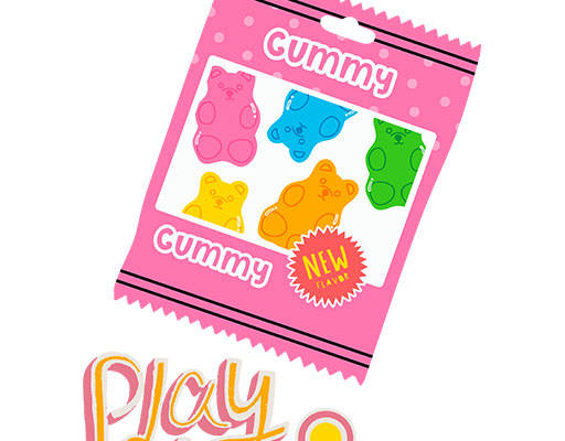 卡通糖果袋矢量手绘卡通糖果袋子糖果纸