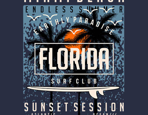 卡通椰子树矢量手绘卡通树木破碎背景数字字母