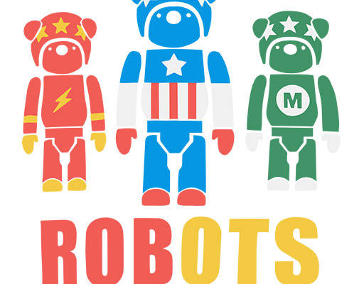 卡通公仔矢量彩色公仔英文字母矢量超人公仔小熊