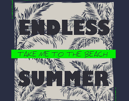 卡通英文字母矢量椰子树矢量手写英文字母