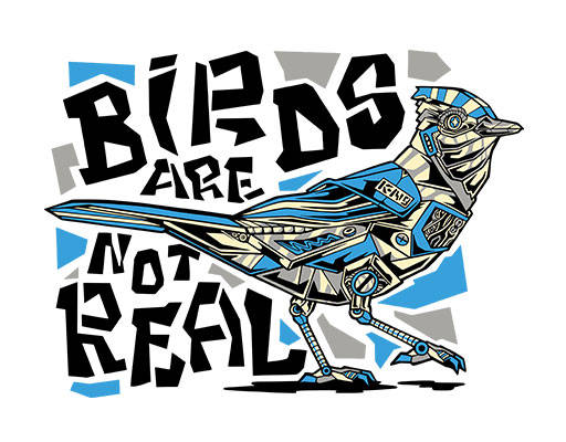 卡通小鸟矢量手绘卡通机器鸟卡通英文字母