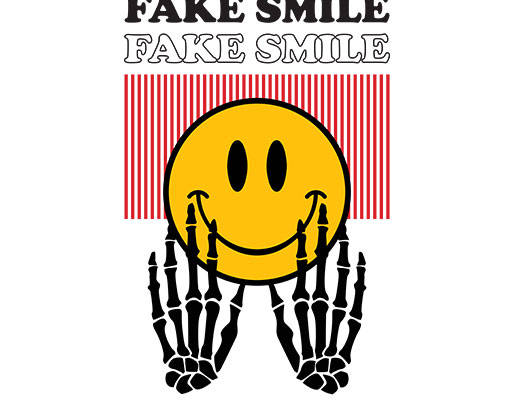 卡通表情矢量微笑表情骷髅手指骨头文字线条矢量