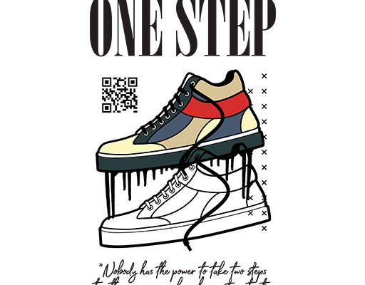 卡通鞋子矢量手绘卡通板鞋子线稿矢量手写英文字母