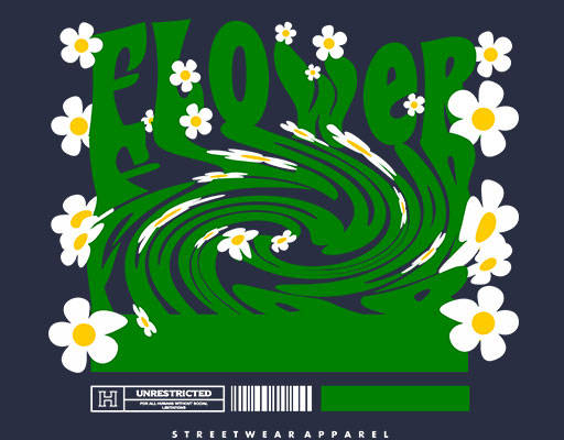 变形英文字母矢量卡通英文手绘花瓣手写英文字母