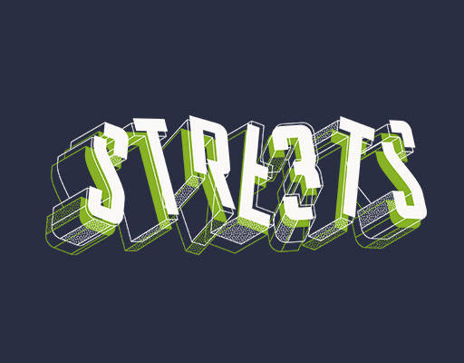 立体英文字母矢量卡通文字线条彩色英文字母