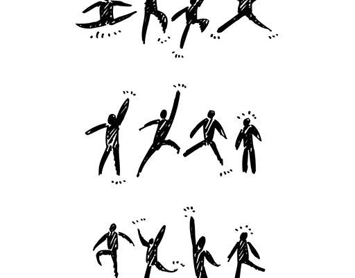 卡通人物矢量手绘卡通人物剪影涂鸦卡通人物