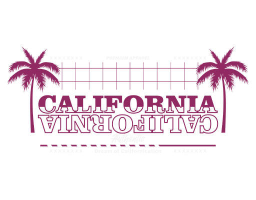 卡通椰子树矢量手绘卡通树木手写英文字母矢量