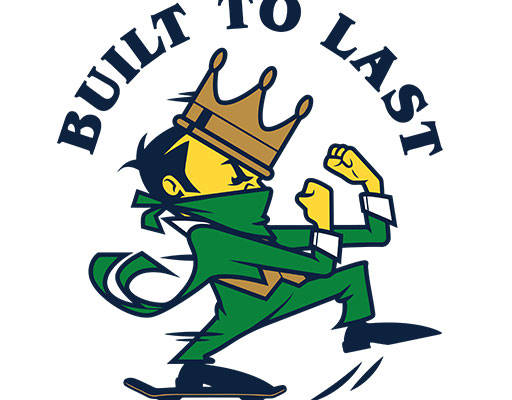 卡通男孩矢量手绘卡通人物英文字母矢量皇冠男孩滑板人物