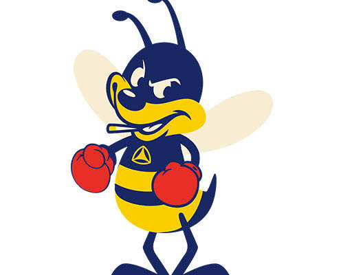 卡通蜜蜂矢量手绘卡通动物可爱卡通动物手绘蜜蜂