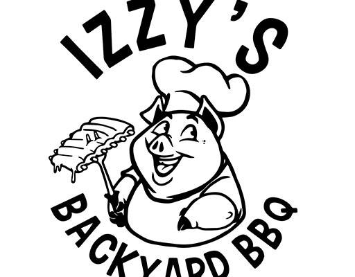 卡通动物矢量手绘卡通猪烧烤猪排图案英文字母矢量手绘猪