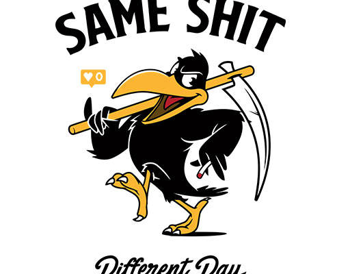 卡通乌鸦手绘卡通动物英文字母矢量简笔卡通矢量