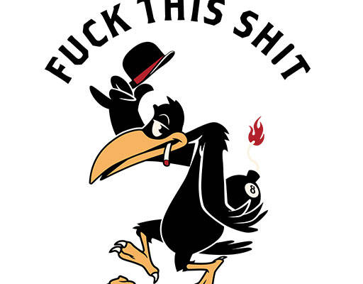 卡通乌鸦矢量手绘卡通鸟简笔卡通动物英文字母矢量