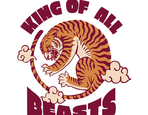 卡通老虎矢量手绘卡通动物英文字母矢量简笔卡通老虎圆形老虎