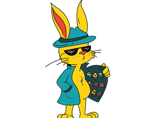 卡通兔子矢量手绘卡通动物简笔卡通动物