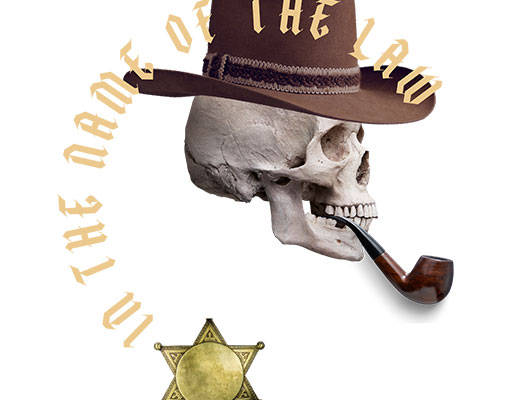 卡通骷髅头图案戴帽子的骷髅头英文字母图案徽章图案