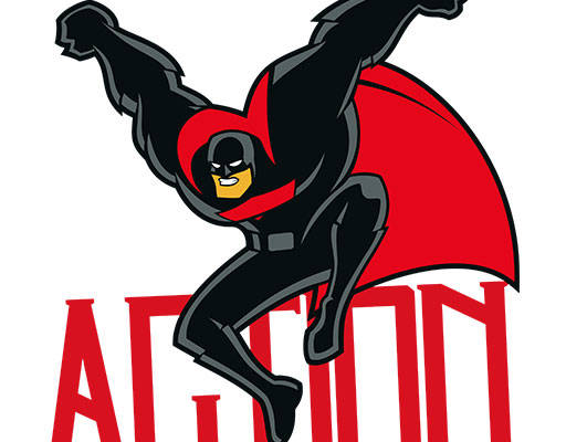 卡通超人矢量手绘卡通人物英文字母矢量蝙蝠侠矢量