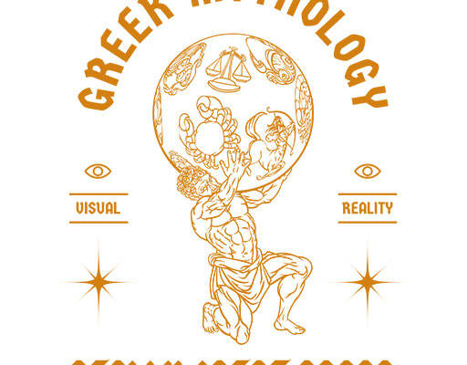 卡通人物雕塑拿球的男人英文字母矢量复古神话人物