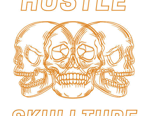 卡通骷髅头矢量手绘骷髅头人物头骨图案英文字母矢量