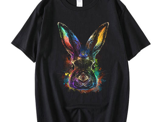 卡通兔子头像彩色兔子涂鸦卡通兔子炫彩兔子