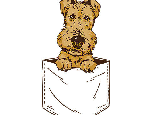 卡通动物头像卡通狗图案口袋小狗手绘卡通动物