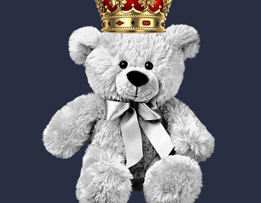 毛绒公仔小熊皇冠小熊可爱卡通小熊公仔照片