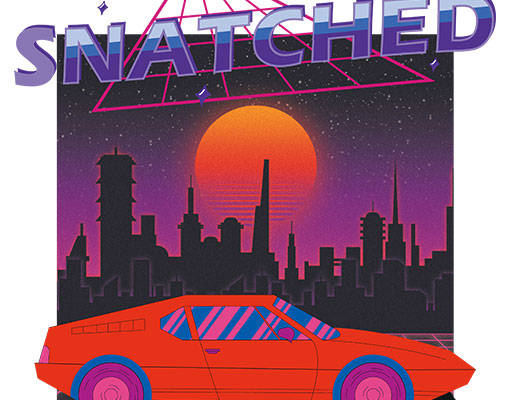 卡通汽车矢量小轿车城市剪影图案彩色英文字母科技城市