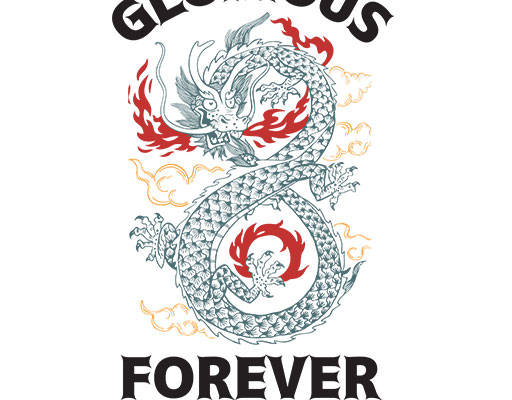 卡通龙图案手绘卡通动物龙数字字母图案图腾