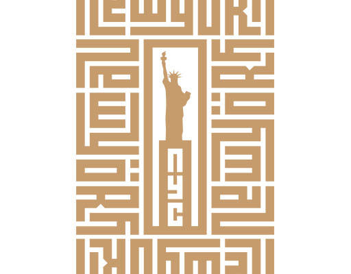 自由女神像卡通雕塑矢量英文字母矢量