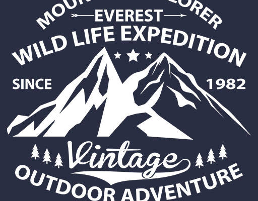 卡通山峰矢量手绘卡通山剪影英文字母矢量