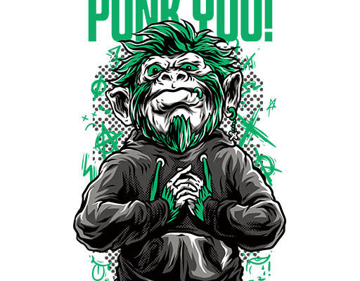 卡通猴子矢量手绘卡通动物简笔卡通动物手绘猴子头像大猩猩