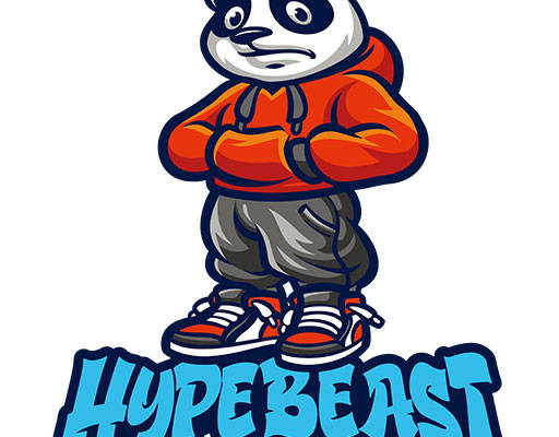 卡通熊猫矢量手绘卡通动物涂鸦英文字母矢量手绘熊猫