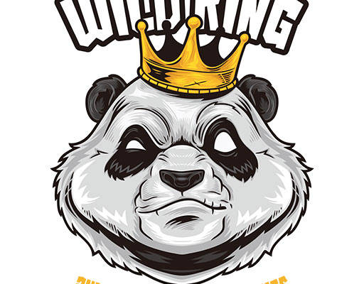 卡通熊猫头像手绘卡通动物头像戴皇冠的熊猫