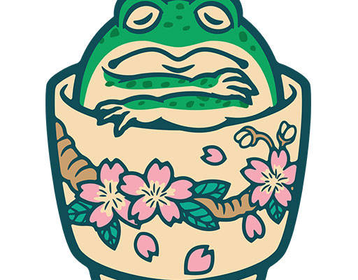 卡通青蛙矢量手绘卡通动物手绘杯子矢量