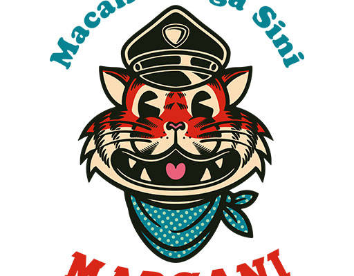 卡通老虎头像手绘卡通动物英文字母矢量手绘卡通矢量