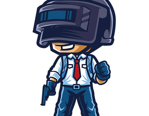 卡通人物矢量吃鸡游戏人物手绘卡通人物卡通男孩矢量头盔男孩