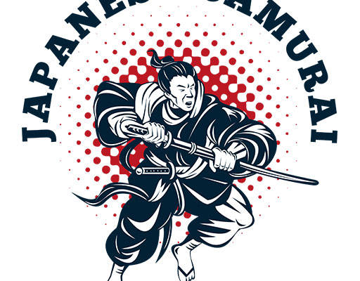 卡通人物卡通武士矢量日本武士人物古代人物矢量