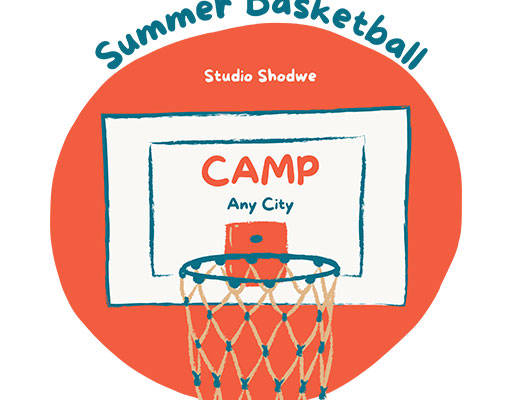 卡通篮球框矢量手写英文字母矢量简笔卡通篮网