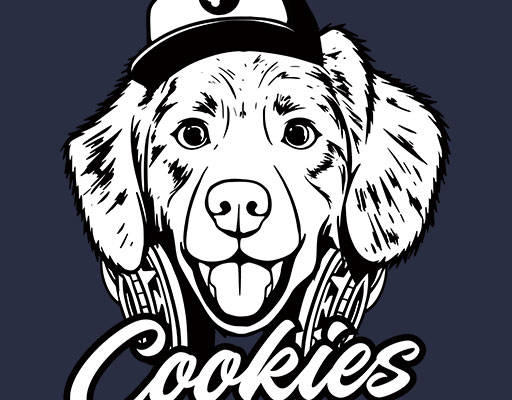 卡通小狗矢量戴帽子的小狗头像卡通动物头像