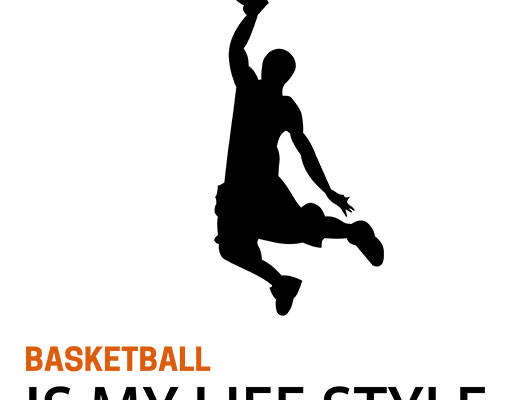 卡通人物矢投篮男孩矢量手写英文字母打篮球人物剪影图案