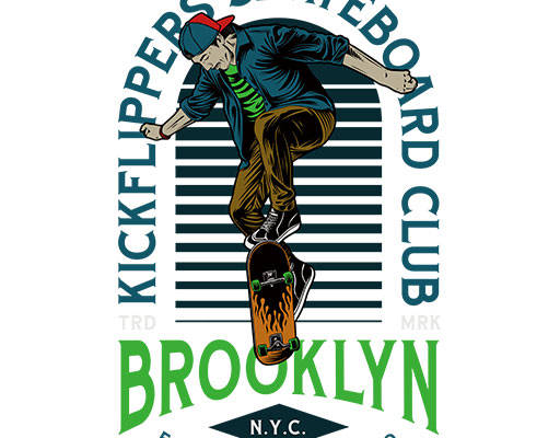 滑板男孩矢量手绘卡通人物英文字母矢量简笔卡通人物