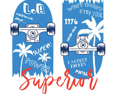 卡通滑板矢量手写英文字母矢量断开的滑板