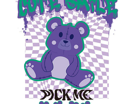 卡通小熊矢量棋盘格小熊涂鸦小熊涂鸦英文字母矢量简笔卡通小熊