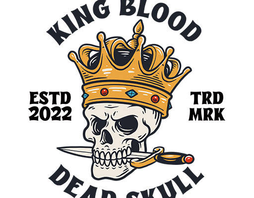 骷髅头矢量戴皇冠的骷髅头手写英文字母矢量匕首骷髅