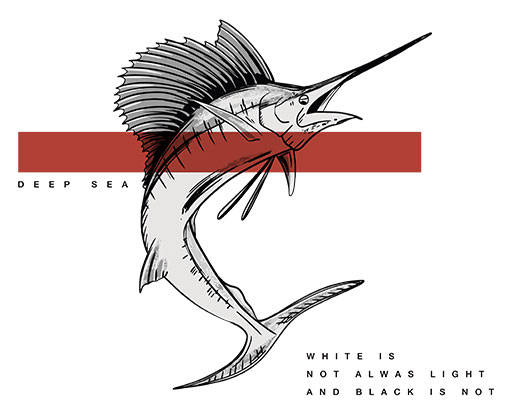 卡通金枪鱼矢量手绘卡通鱼动物矢量