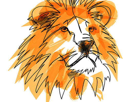 卡通狮子头像手绘卡通动物手绘狮子头