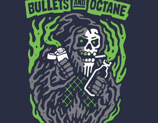 卡通骷颅头矢量手绘骷髅头恐怖人物矢量火焰鬼